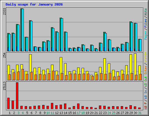 Daily usage for January 2026