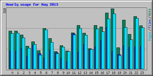 Hourly usage for May 2013