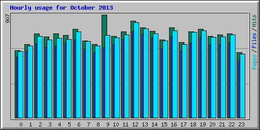 Hourly usage for October 2013