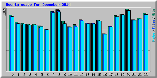 Hourly usage for December 2014