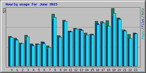 Hourly usage for June 2015