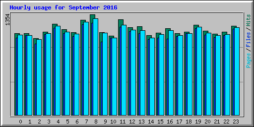 Hourly usage for September 2016