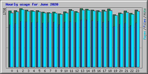Hourly usage for June 2020