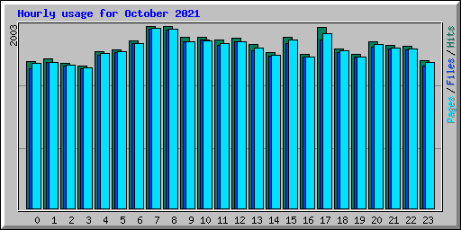 Hourly usage for October 2021