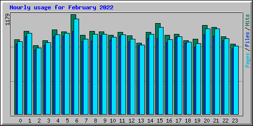 Hourly usage for February 2022