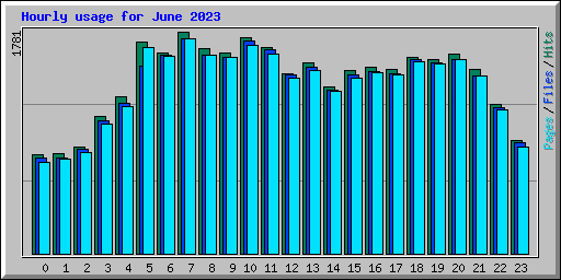 Hourly usage for June 2023