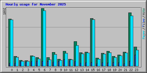 Hourly usage for November 2025