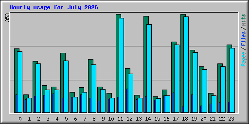 Hourly usage for July 2026