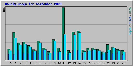 Hourly usage for September 2026